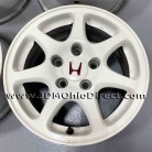 JDM EK9 Civic Type R White 5 Lug Wheels
